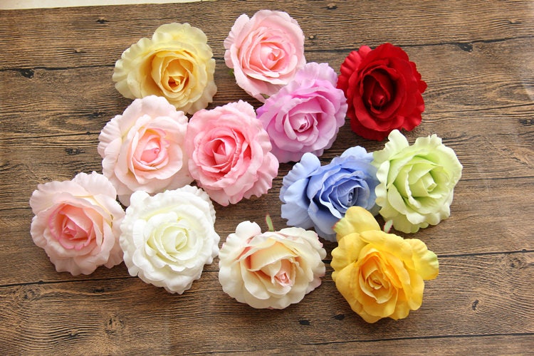 30 Heads Wedding Flowers Diameter 12cm/4.7" Simulation Rose DIY Wedding Flower Wall Backdrops Holiday Decoration Hat Shoes Accessories