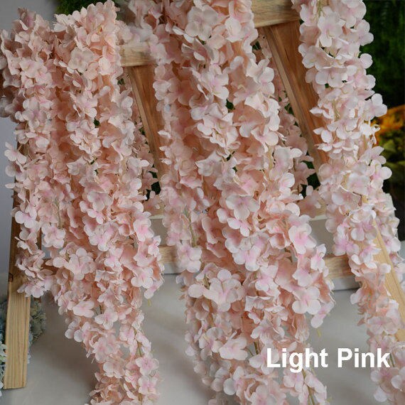 10 pcs Length 1.8m/70.8" Wisteria Garland Hanging Flowers For Outdoor Wedding Ceremony Decor Silk Wisteria Vine Wedding Arch Floral Decora