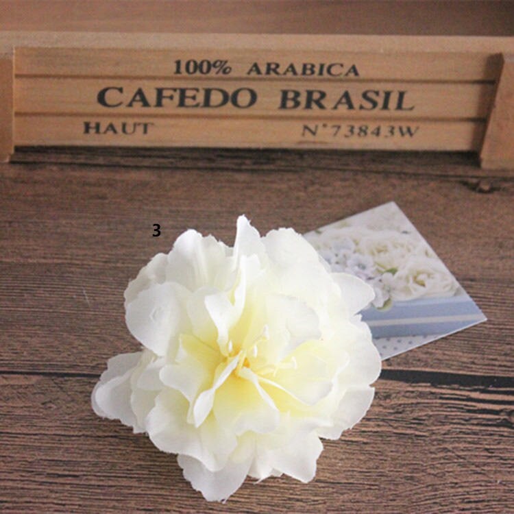 100 Heads Diam.8cm Artificial Simulation Silk Peony Rose Cherry DIY Wedding Event Backdrop Decoration Floral Straw Slippers DIY