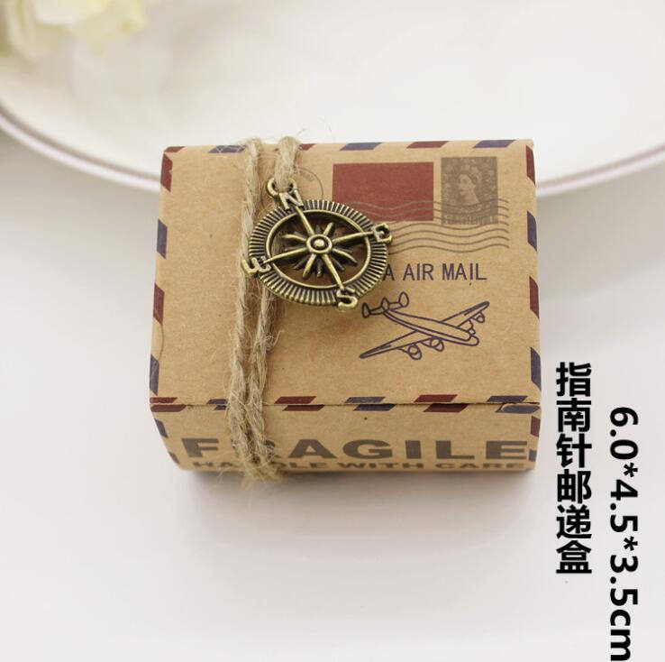 100pcs Kraft Paper Pendant Air Mail Plane Envelope Wedding Party Favor Box Candy Box Baby Shower Sweet Box Birthday Party Box