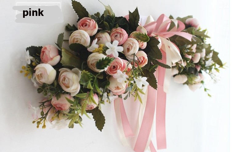Rustic Flower Swag, Boho Wreath,Christmas Wreaths,Year Round Wreath,Front Door Swag/Wreath For Wedding Home Decoration