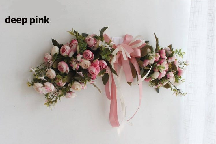 Rustic Flower Swag, Boho Wreath,Christmas Wreaths,Year Round Wreath,Front Door Swag/Wreath For Wedding Home Decoration