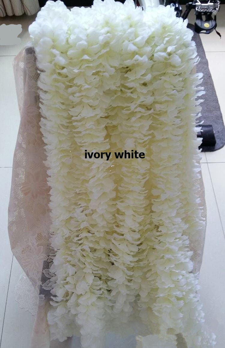 10 PCS Length 1m/39.37" Wisteria Garland Hanging Flowers For Outdoor Wedding Ceremony Decor Silk Wisteria Vine Wedding Arch Floral Decora