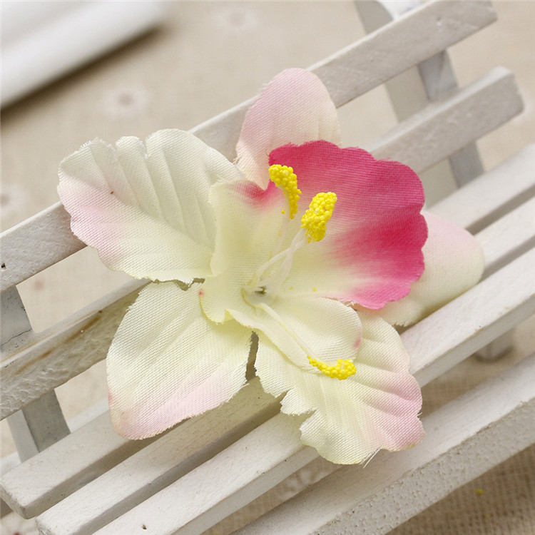 100Heads 7cm Thailand Orchids Silk Fabric Artificial Dendrobium Orchid Heads Orchids Arrangements Flower Hair Wreath Wedding Decoration