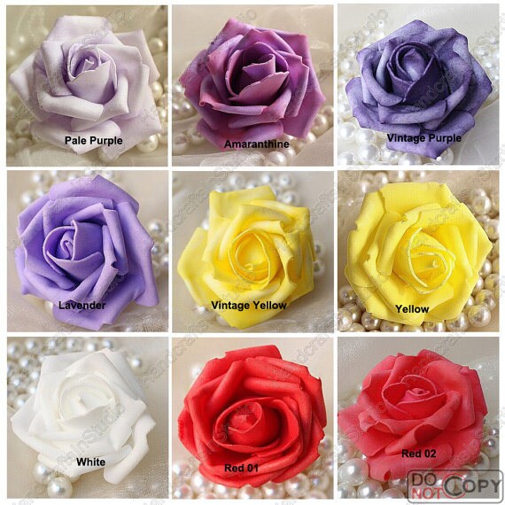 100 PCS PE Foam Flowers Diam.6-7cm DIY Pomander Kissing Ball Foam Rose Heads Wedding Home Decorative Flowers Supplies