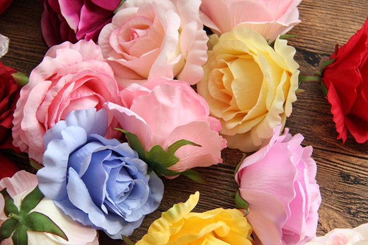 30 Heads Wedding Flowers Diameter 12cm/4.7" Simulation Rose DIY Wedding Flower Wall Backdrops Holiday Decoration Hat Shoes Accessories