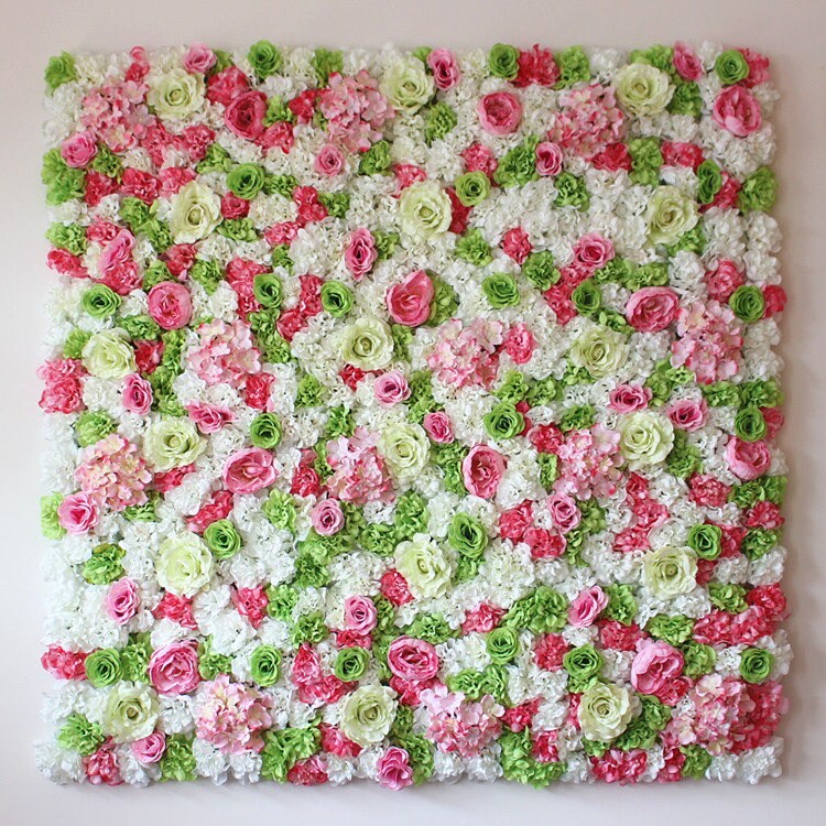 Simulation Flower Wall For Wedding Romantic Photography Bridal Shower Baby Shower Salon Decor Floral Panels 15.74inch x23.62inch