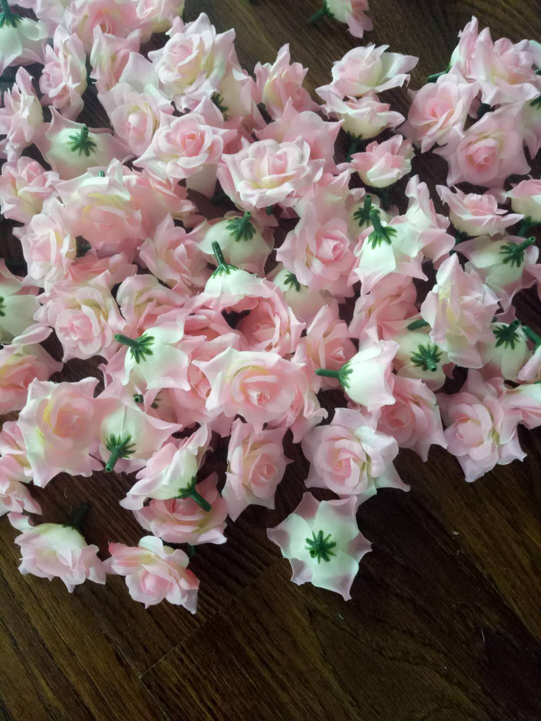 100 Köpfe Babyrosa Hochzeitsblumen Künstliche Simulation Seidenrose DIY Girlande Zubehör Hochzeitsdekor Blumen Durchmesser 4,5 cm