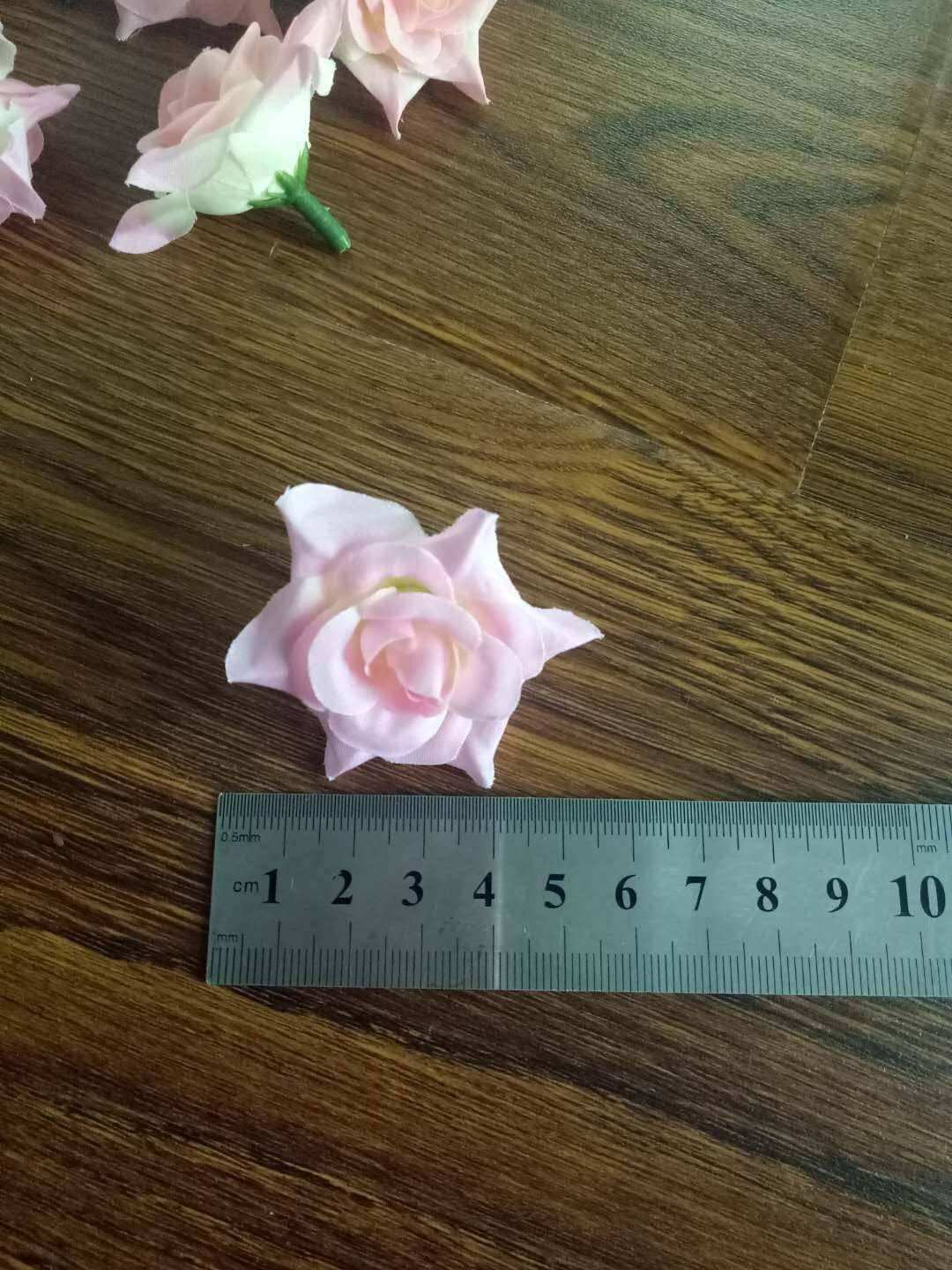100 Köpfe Babyrosa Hochzeitsblumen Künstliche Simulation Seidenrose DIY Girlande Zubehör Hochzeitsdekor Blumen Durchmesser 4,5 cm