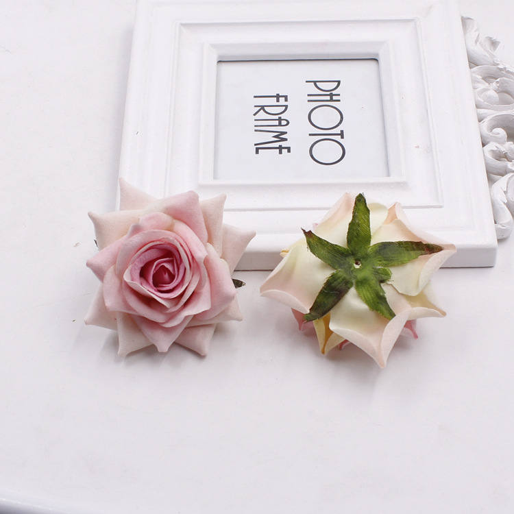 Wedding Velvet Rose 40 Heads Diam.7cm Artificial Simulation Rose DIY Wedding Event Backdrop Floral DIY Hat Shoes Acessories Flower