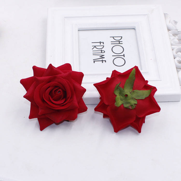 Wedding Velvet Rose 40 Heads Diam.7cm Artificial Simulation Rose DIY Wedding Event Backdrop Floral DIY Hat Shoes Acessories Flower