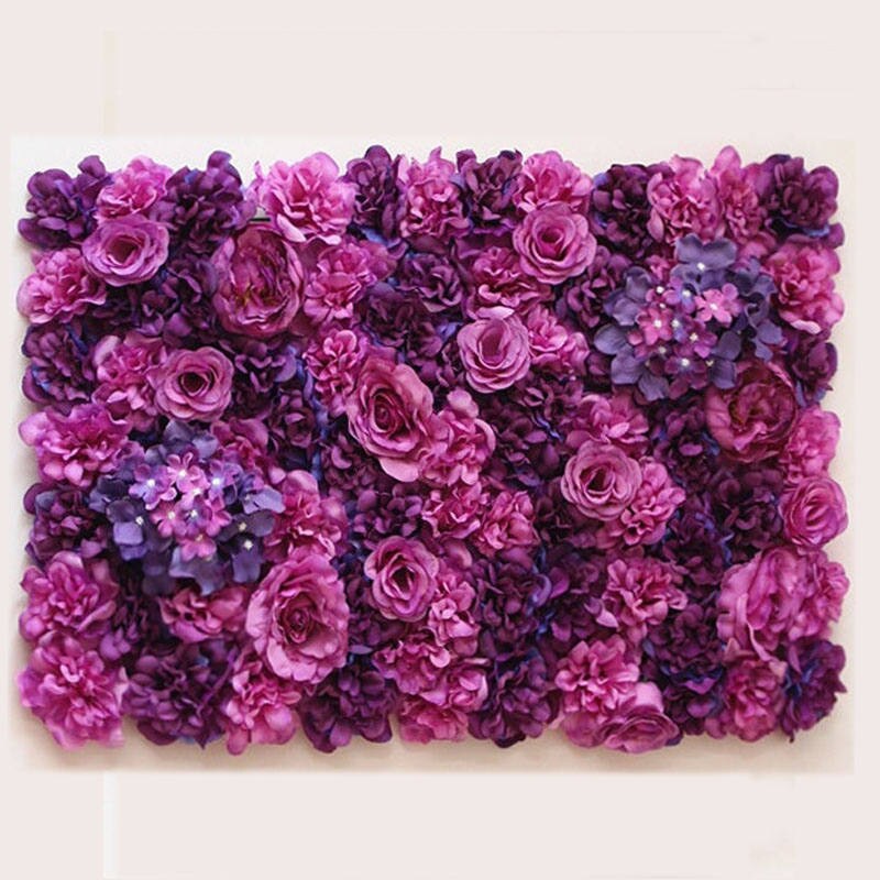 Violet Wedding Wall Artifical Silk Rose Hydrangea Backdrops For Wedding Romantic Photography Backdrops Baby Shower Panels 40cmx60cm