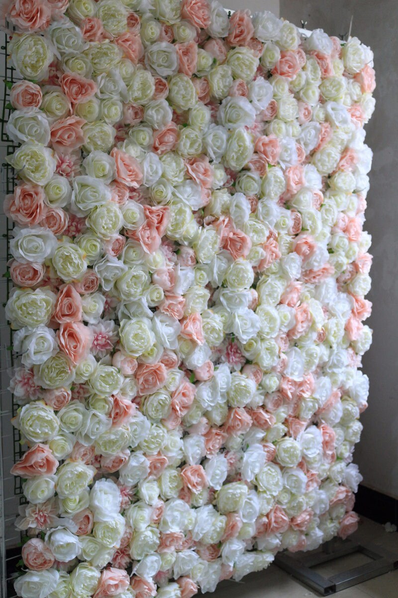 Flower Wall Backdrop Panel For Party Birthday Decoration Artificial Rose and Penoy Floral Wall For Wedding Photography Backdrop 40*60CM