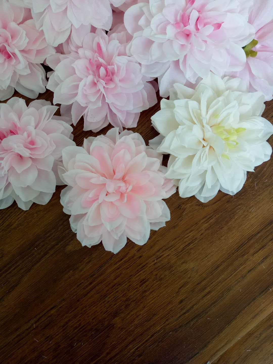 30 Heads Dahlia Flower Diam.15cm/5.91" Artificial Simulation Silk Dahlia DIY Wedding Flower Wall Backdrops Holiday Decoration Accessories