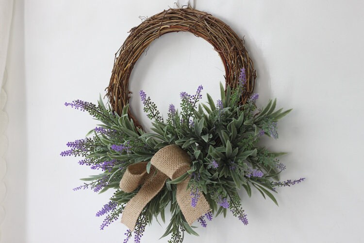 Artifical Lavender Home Wall Decoration Wreaths, Christmas Wreaths,Year Round Wreath,Front Door Wreath,Door Hangers Simulation Lavender