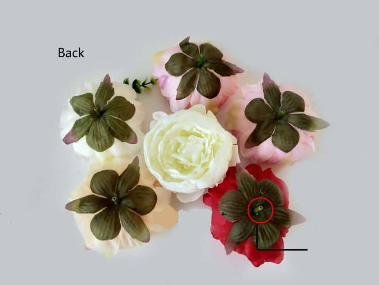 30 Heads Wedding Flowers Diam.10cm Artificial Simulation Silk Camellia Bud DIY Wedding Bridal Shower Baby Shower Backdrop Floral Head