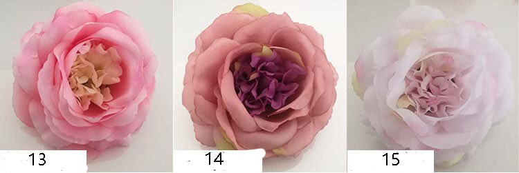 30 Heads Diam.12cm Artifical Simulation Silk European Rose Flower Heads Wedding Chiristmas Baby Shower DIY Decoration 20 Colours Available