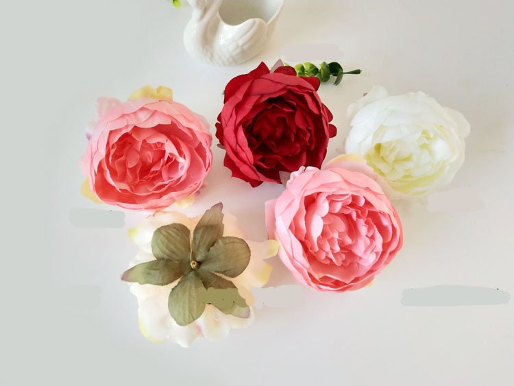 30 Heads Wedding Flowers Diam.10cm Artificial Simulation Silk Camellia Bud DIY Wedding Bridal Shower Baby Shower Backdrop Floral Head