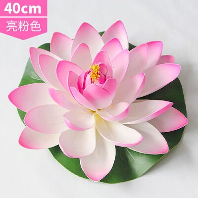 Big Size Diam.40cm/15.75" Artificial PE Foam Lotus Flowers Simulation Water Lily Floating Pool Plants Wedding Garden Decoration