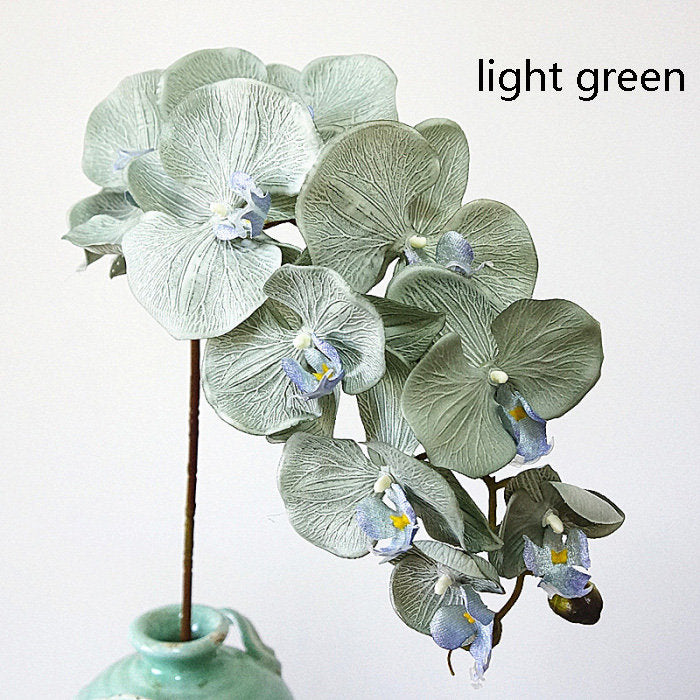 2 Stems Luxury Silk Flower Silk Butterfly Orchid Stem 37" Tall For Wedding Table Centerpieces Butterfly Orchid Phalaenopsis