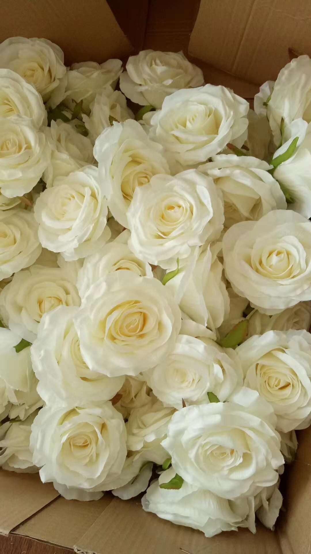 Baby Pink Wedding Flowers Heads Artificial Simulation Silk Rose Camellia Wedding Party Decoration Flower DIY Background 30 Heads