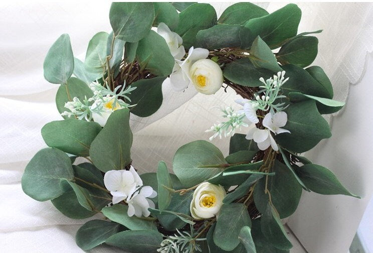 Eucalyptus Leaves And Peony Bud Christmas Wreaths,Year Round Wreath,Front Door Wreath,Plant Wreath,Door Hangers,Holiday Wreaths