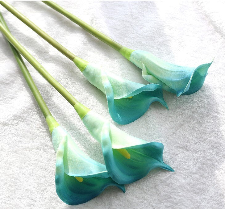 10 Stems High Quality Real Touch Calla Lily Artificial Simulation Lily Wedding Flowers For Table Centerpieces Ceremony Reception