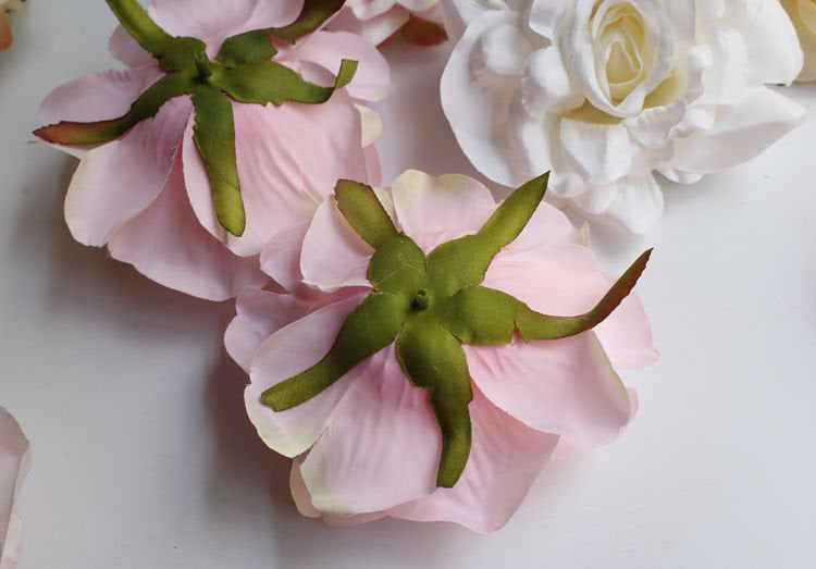 Wholesale Blush Pink 50 Heads Artificial Simulation Silk Rose Peony Wedding Flower DIY Wall Backdrops Holiday Decoration Accessories