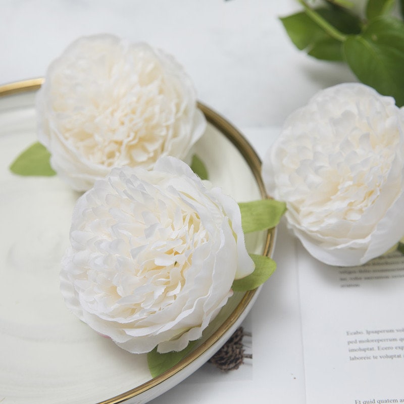 New Arrival 24 Heads Artificial Simulation Silk Rose Peony Flower Diam.10cm Wedding Party Decoration DIY Flower Head