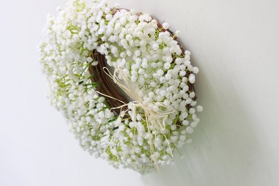 Artifical Simulation Babys Breath Home Wall Decoration Wreaths, Christmas Wreaths,Year Round Wreath,Front Door Wreath,Door Hangers