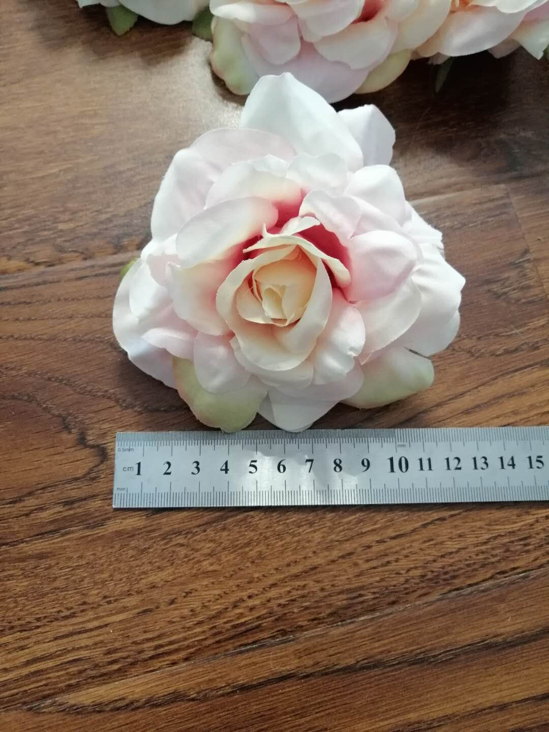 Wholesale Blush Pink 50 Heads Artificial Simulation Silk Rose Peony Wedding Flower DIY Wall Backdrops Holiday Decoration Accessories