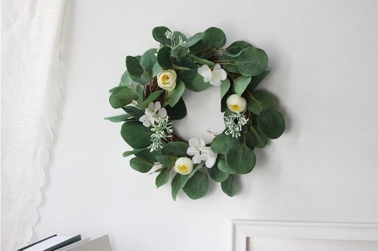 Eucalyptus Leaves And Peony Bud Christmas Wreaths,Year Round Wreath,Front Door Wreath,Plant Wreath,Door Hangers,Holiday Wreaths