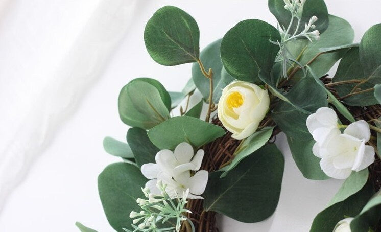 Eucalyptus Leaves And Peony Bud Christmas Wreaths,Year Round Wreath,Front Door Wreath,Plant Wreath,Door Hangers,Holiday Wreaths
