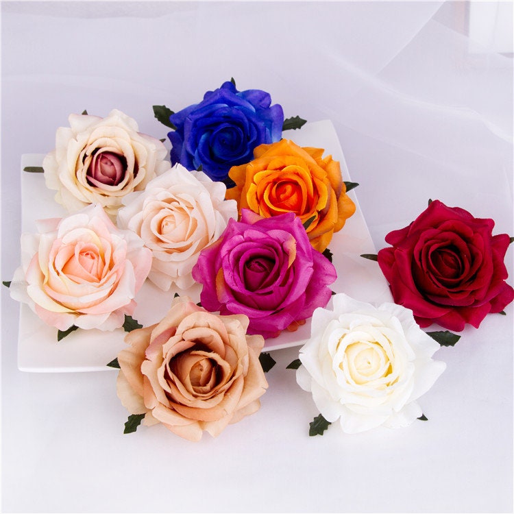 Wholesale Wedding Flowers 50 Heads Artifical Simulation Silk Rose DIY Wedding Centerpieces Backdrops Decoration Supplies Floral Head