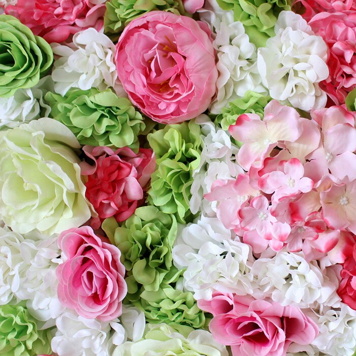 Simulation Flower Wall For Wedding Romantic Photography Bridal Shower Baby Shower Salon Decor Floral Panels 15.74inch x23.62inch