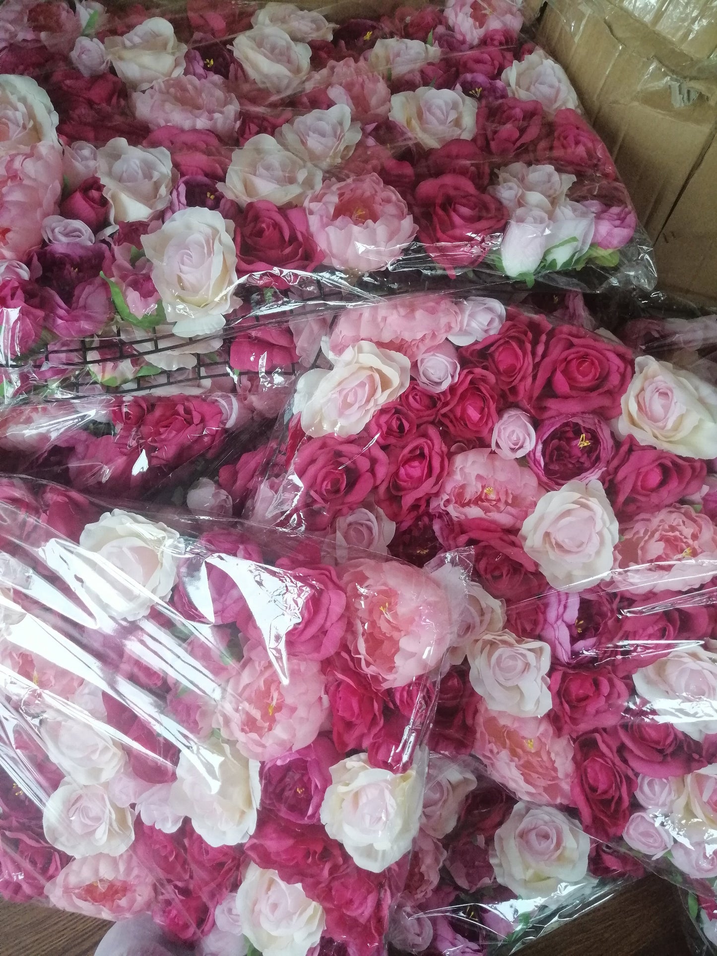 Artificial Peony Rose Flower Wall Bridal Shower Baby Shower Background For Romantic Photography Panels 15.75X23.62inch