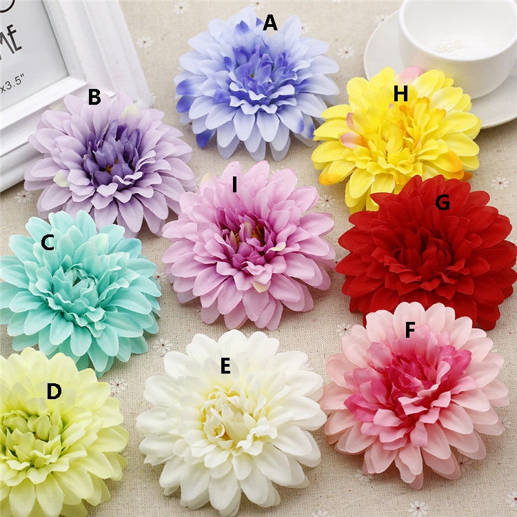 50 Heads Artifical Simulation Silk Gerbera Daisy Flowers DIY Wedding Holiday Decoration Hat shoes accessories Diameter 10cm/3.94"