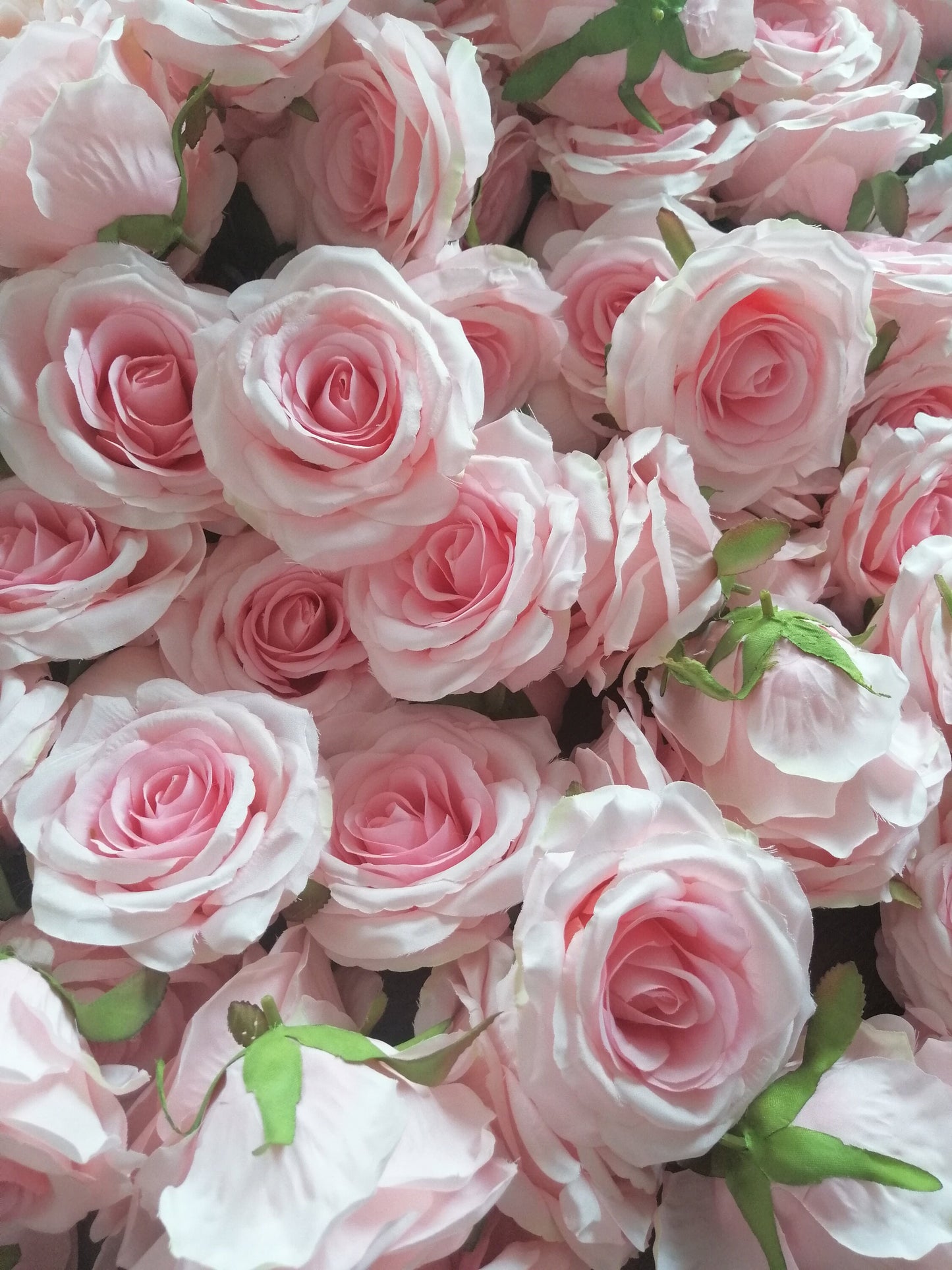 Baby Pink Wedding Flowers Heads Artificial Simulation Silk Rose Camellia Wedding Party Decoration Flower DIY Background 30 Heads