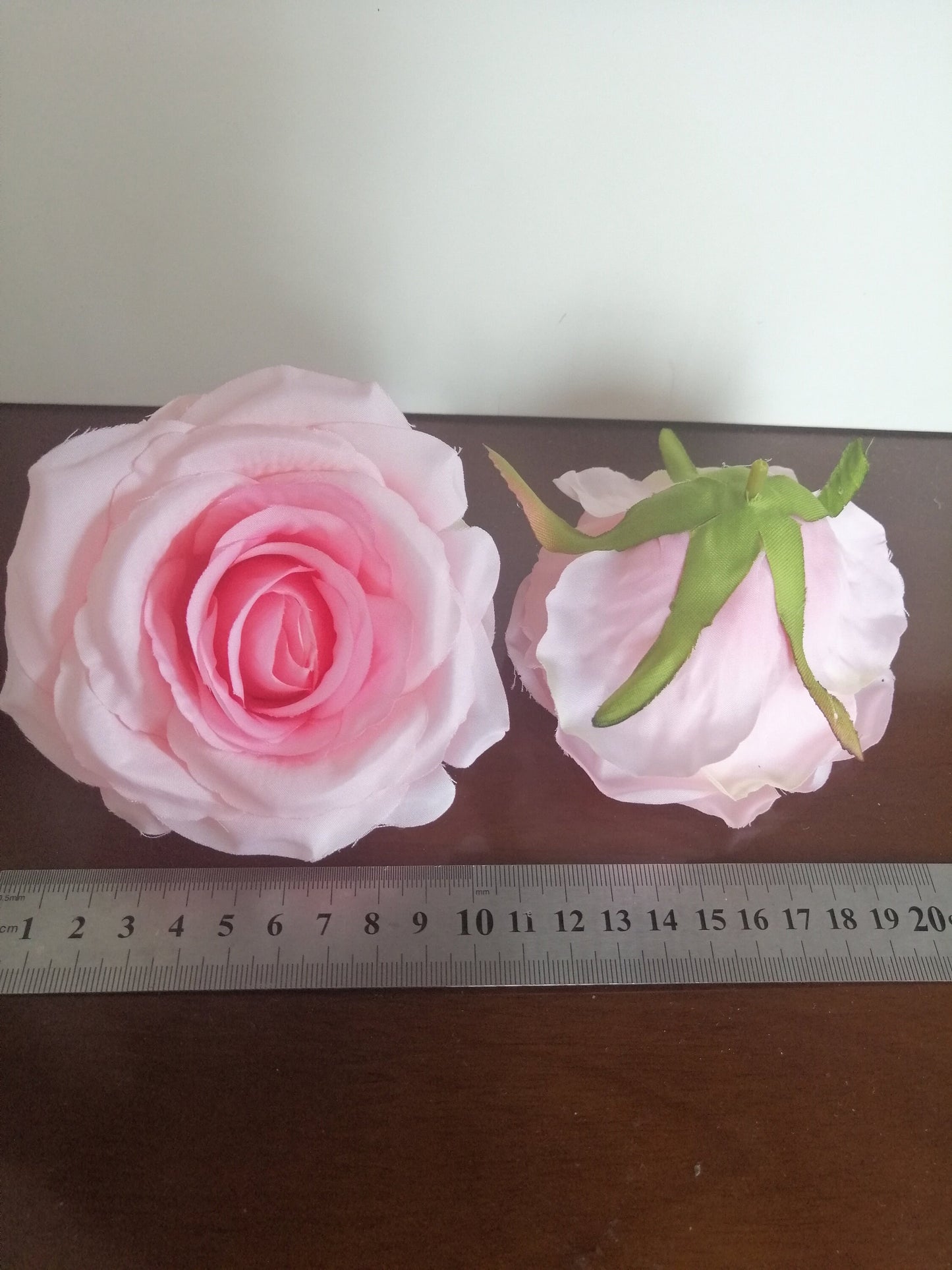 Baby Pink Wedding Flowers Heads Artificial Simulation Silk Rose Camellia Wedding Party Decoration Flower DIY Background 30 Heads