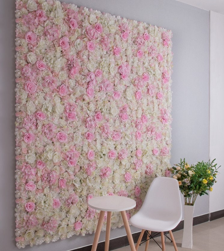 Flower Wall For Wedding Romantic Photography Backdrop Baby Shower Special Event Backdrop Decor Fake Floral Panels 40x60cm