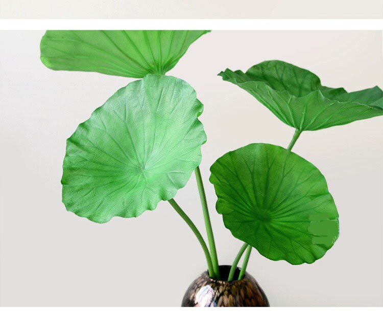 Artificial Simulation Lotus Leaf PU Leaf Water Lily Leaf True Touch Feel Hand Leaf Fish Tank Pond Decoration Floating Pool Plants