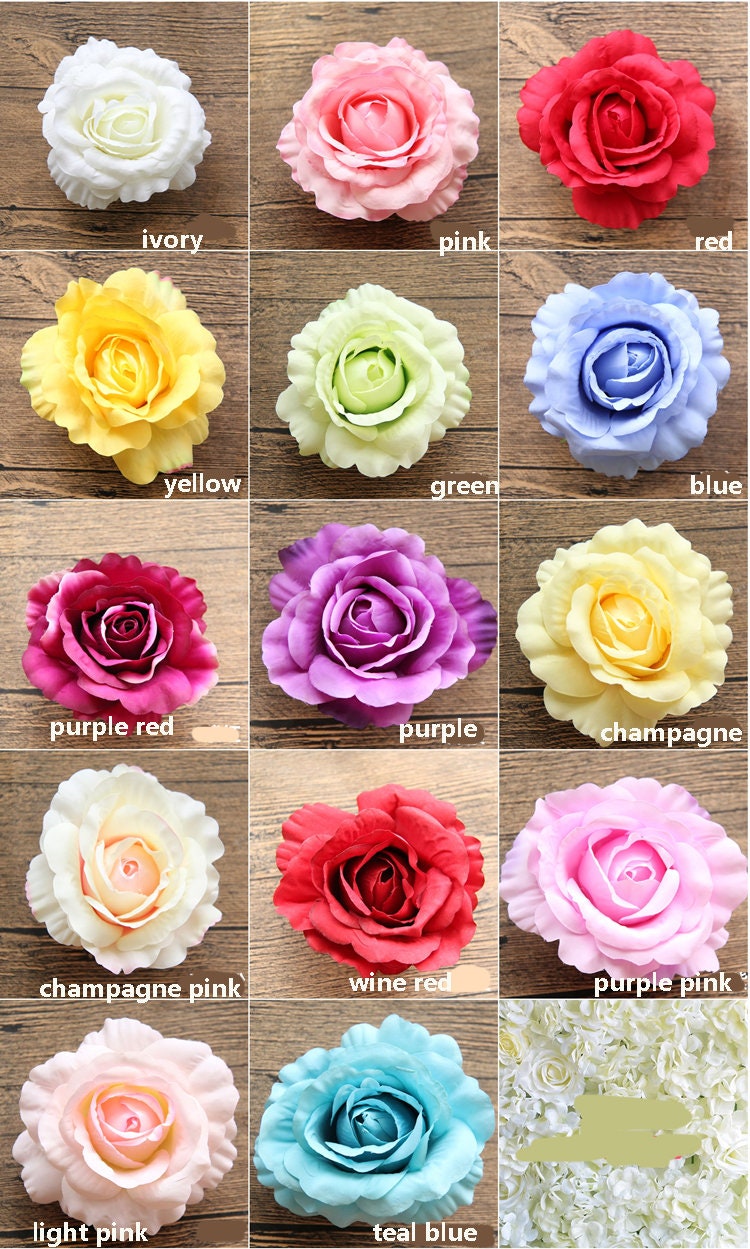 30 Heads Wedding Flowers Diameter 12cm/4.7" Simulation Rose DIY Wedding Flower Wall Backdrops Holiday Decoration Hat Shoes Accessories