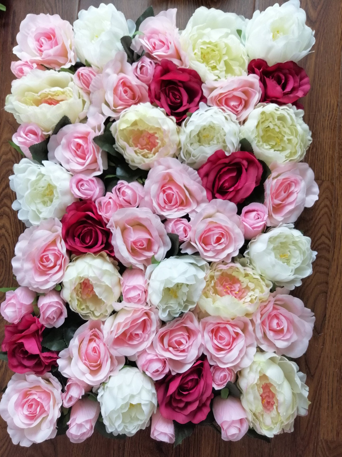 Fake Flower Wall for Wedding Photography Backdrop Artificial Peony Simulation Rose for Event Baby Shower Party Decor Panel 40*60cm
