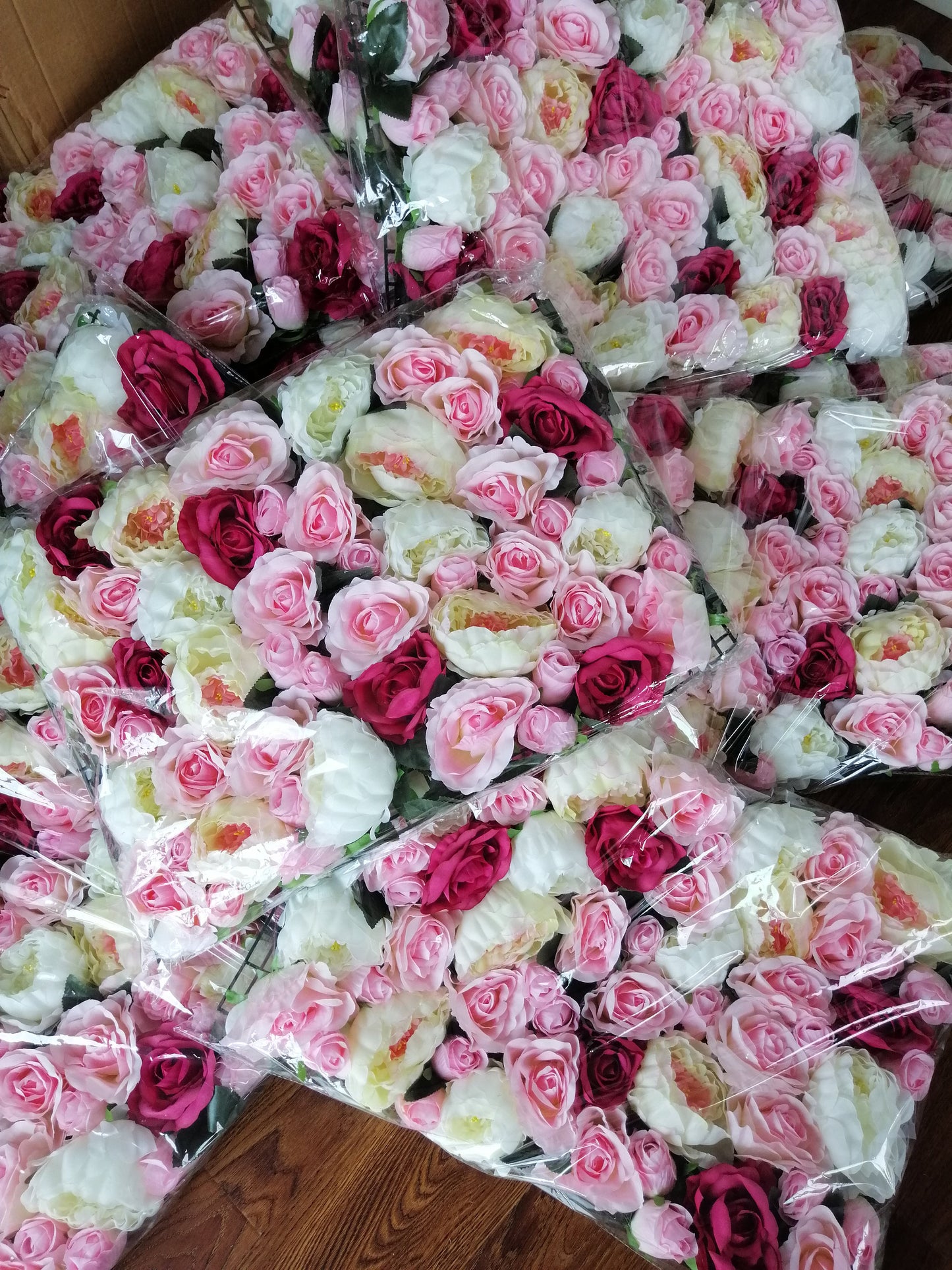 Fake Flower Wall for Wedding Photography Backdrop Artificial Peony Simulation Rose for Event Baby Shower Party Decor Panel 40*60cm
