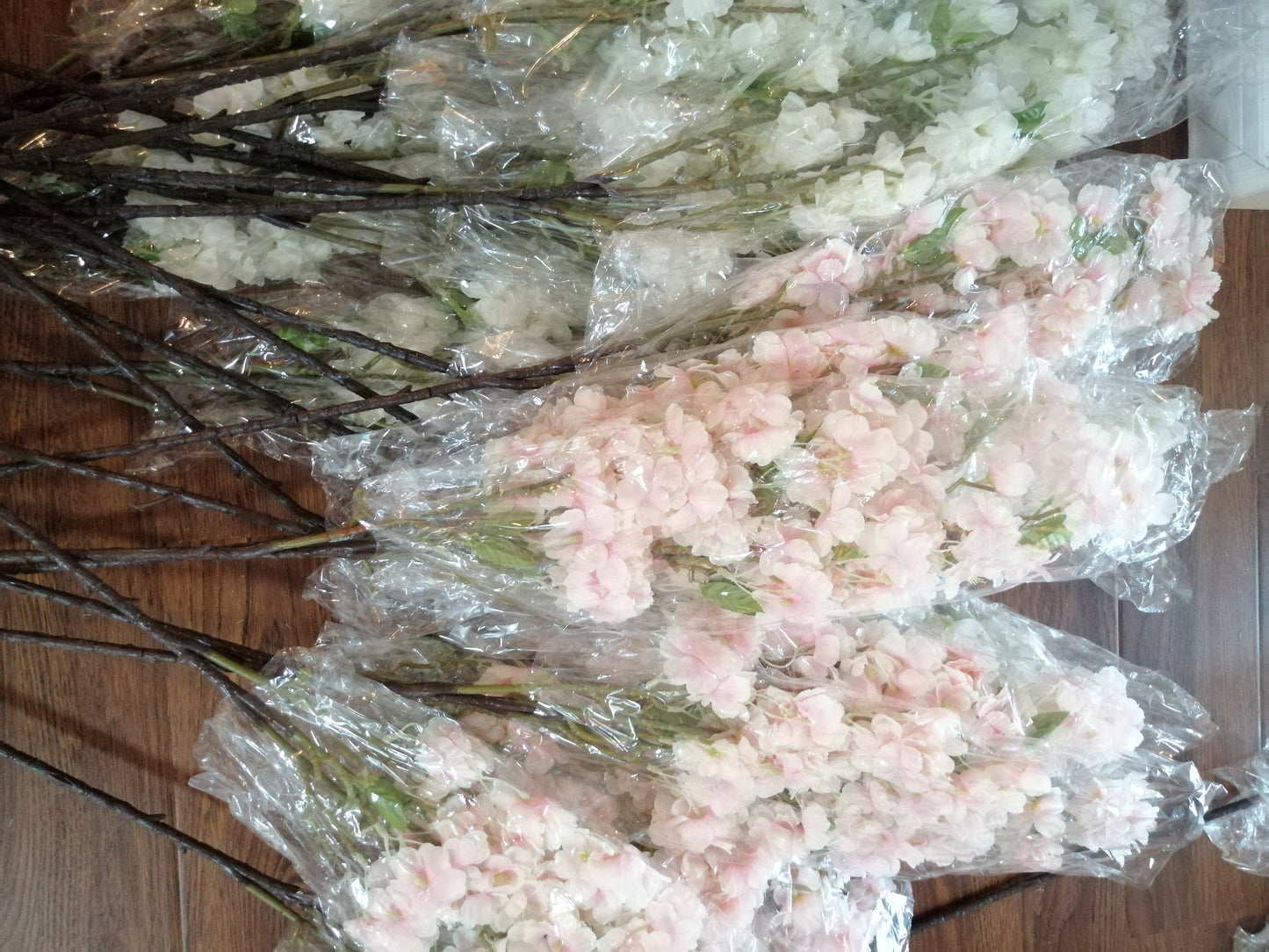5 Stems Artificial Simulation Silk Sakura Cherry Blossom Length 103cm/40.55" Wedding Flowers Spring Summer Event Decoration Florals