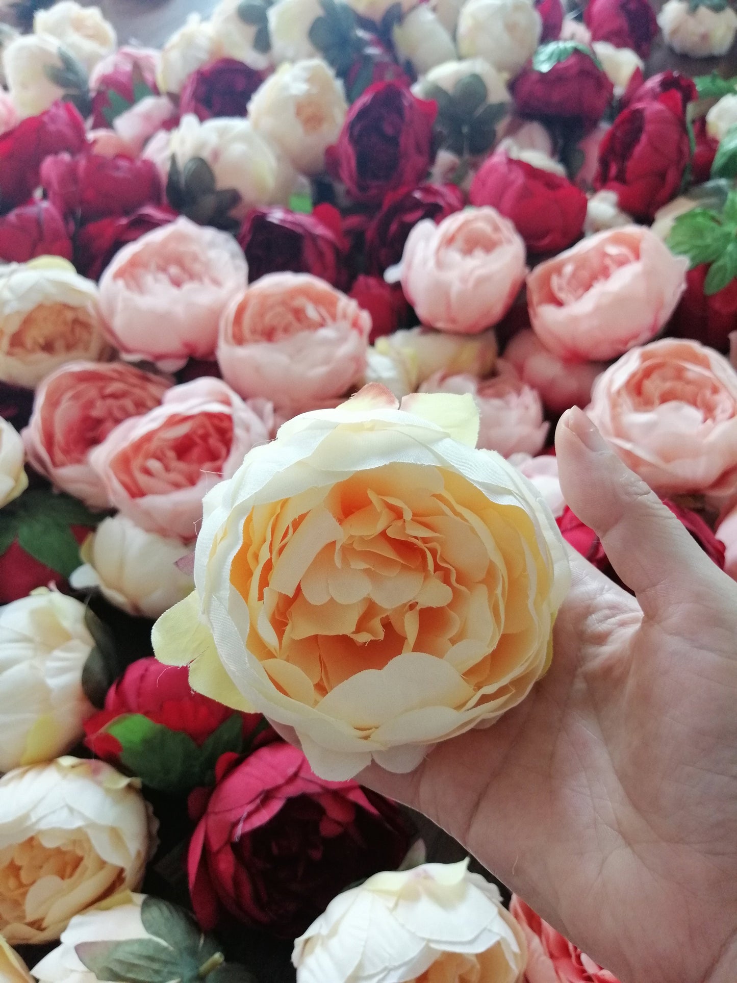 Wholesale Wedding Flowers 30Heads Diam.10cm Artificial Simulation Silk Camellia Bud DIY Wedding Brigal Shower Baby Shower Decoration Flower