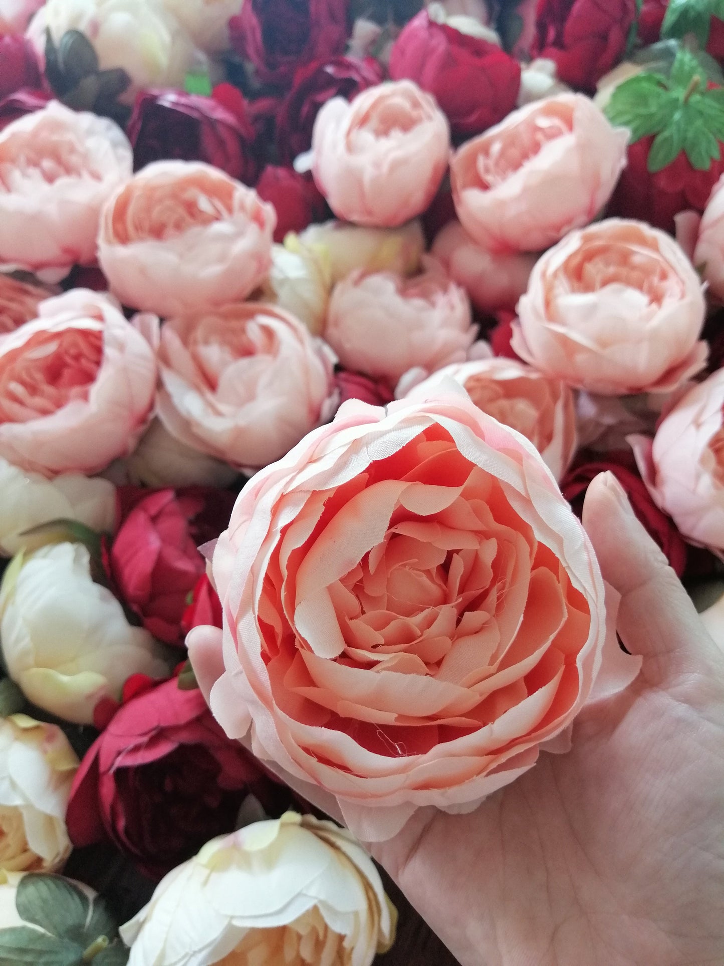Wholesale Wedding Flowers 30Heads Diam.10cm Artificial Simulation Silk Camellia Bud DIY Wedding Brigal Shower Baby Shower Decoration Flower