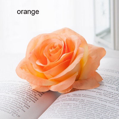 High Quality 30 Heads Wedding Flowers Diam.10cm Simulation Silk Rose Flower Head DIY Wedding Decoration Flowers