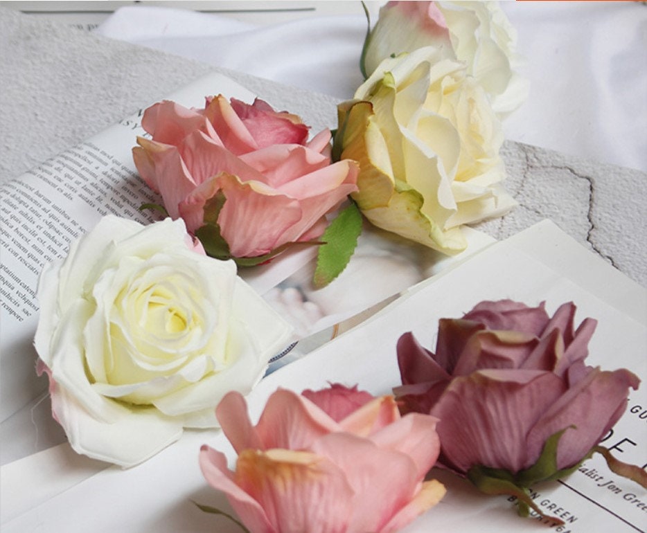 30 Heads Wedding Flower Artifical Simulation Floral Rose Camellia Diam.8cm For Wedding Arrangement Supplies Party Home DIY Decoration