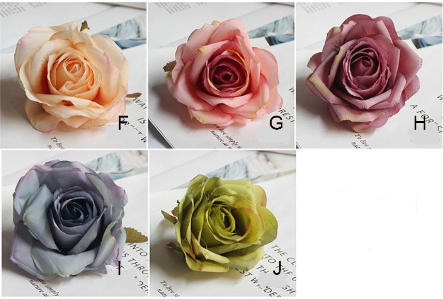 30 Heads Wedding Flower Artifical Simulation Floral Rose Camellia Diam.8cm For Wedding Arrangement Supplies Party Home DIY Decoration